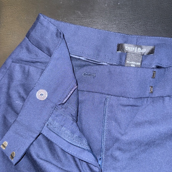 WHBM Flare Dress Pants Navy Blue - Size 00L - Picture 5 of 5